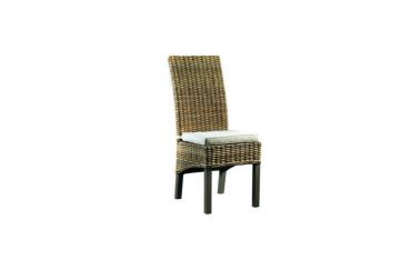 Sedia in Rattan Naturale con Cuscino Guarnieri Aglio