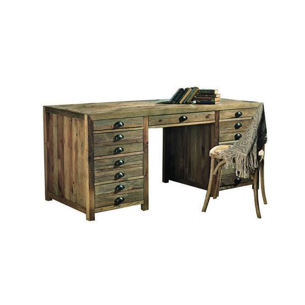 Scrivania in Pino Vecchio 9 Cassetti Guarnieri Assenzio