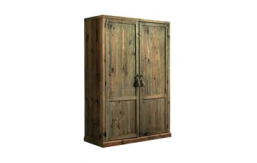 Armadio 2 Ante in Pino Vecchio 4 Ripiani e Bastone Guarnieri Canfora