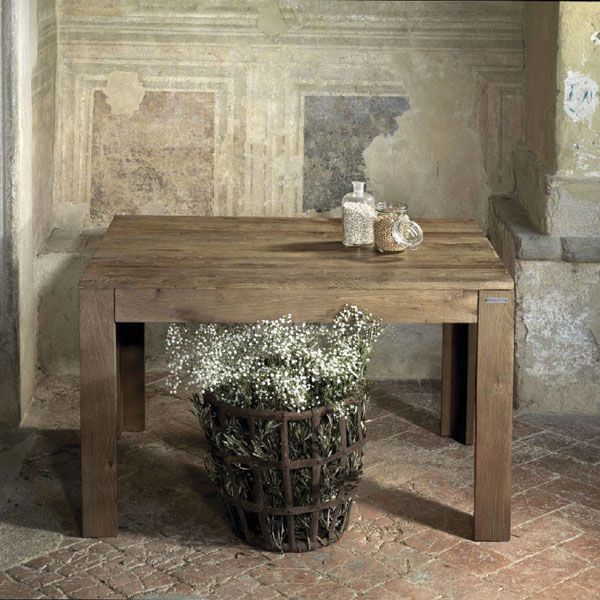 Tavolo Allungabile in Olmo Vecchio Guarnieri Eucalipto 140 CM140/200X85X78