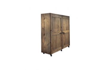 Credenza con Ruote in Pino Vecchio 4 Cassetti 6 Ripiani Guarnieri Ginestra