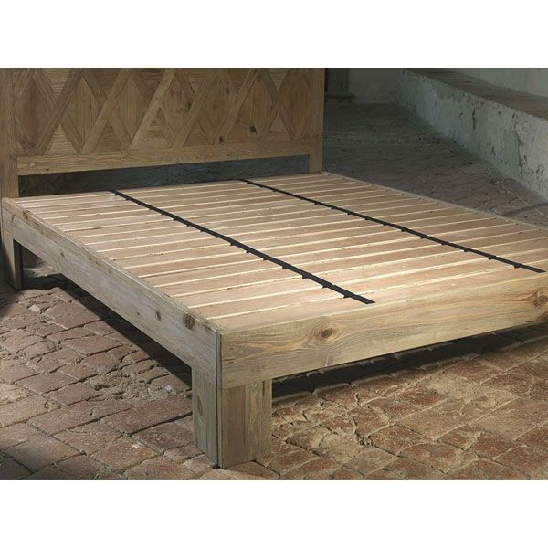 Letto Matrimoniale in Pino Vecchio Guarnieri Menta