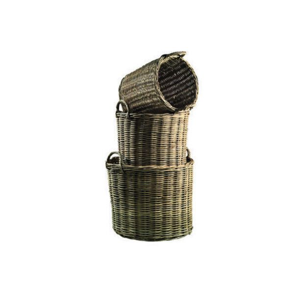 Set 3 Cesti Rattan Naturale con Manici Guarnieri Rabarbaro T