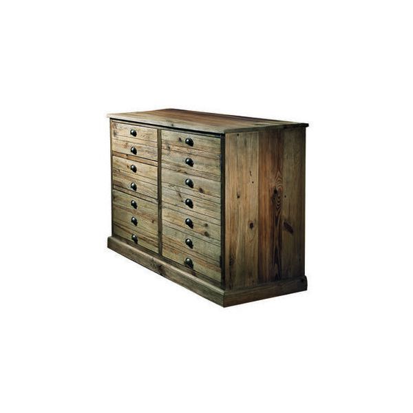 Cassettiera in Pino Vecchio 3 Cassetti 1 Anta Guarnieri Valeriana
