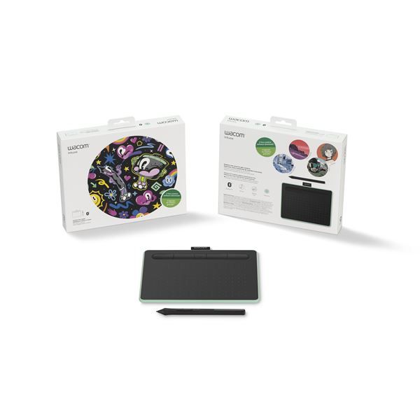 Custodia In Pelle Per Wacom Intuos M Pistachio (Bluetooth) – Con Supporto E Tasca Per Stilo