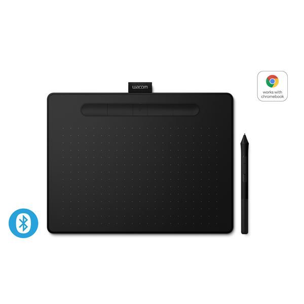 Intuos Medium Bluetooth Black - Tavoletta Con Penna - Wacom - WCM.CTL-6100WLK-S