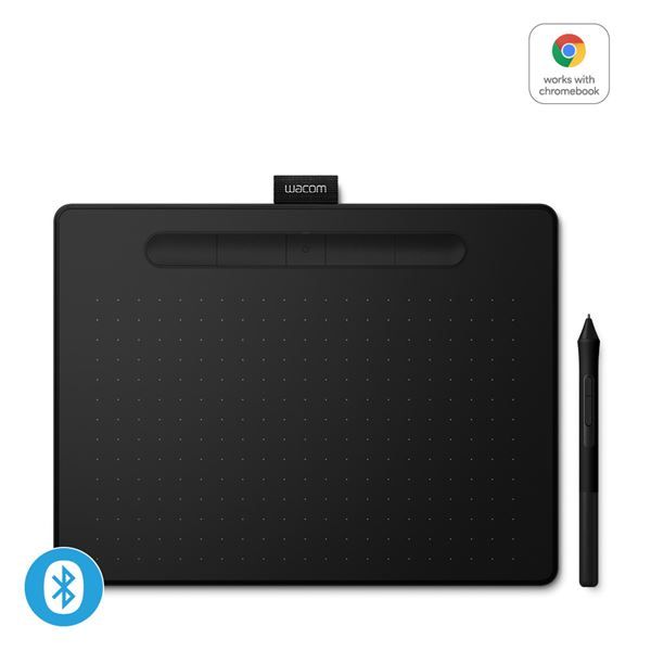 Intuos Medium Bluetooth Black - Tavoletta Con Penna - Wacom - WCM.CTL-6100WLK-S