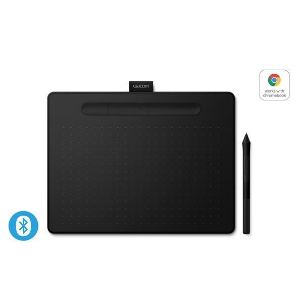 Intuos Medium Bluetooth Black - Tavoletta Con Penna - Wacom - WCM.CTL-6100WLK-S
