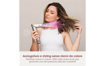 Asciugacapelli Flexstyle Set Completo (hd440sleu) - Champagne - Shark - SHR.HD440SLEU