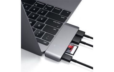 Hub Usb-c Con Card Reader E Porta Usb-c Pass-through Space Gray - Satechi - STC.ST-TCUPM