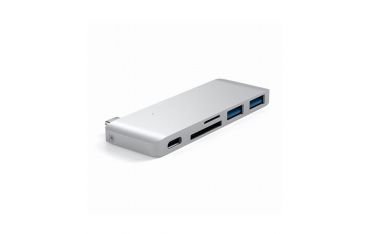 Hub Usb-c Con Card Reader E Porta Usb-c Pass-through Silver - Satechi - STC.ST-TCUPS
