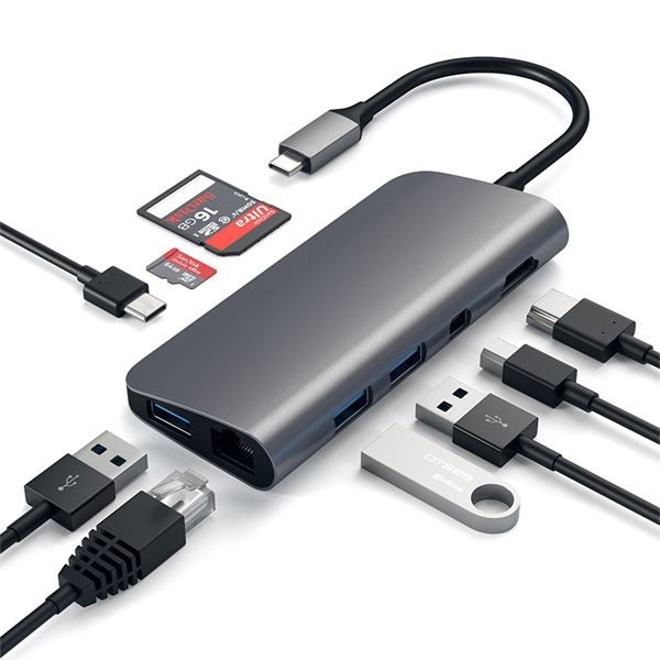 Adattatore Usb-c Multimedia Space Gray - Satechi - STC.ST-TCMM8PAM