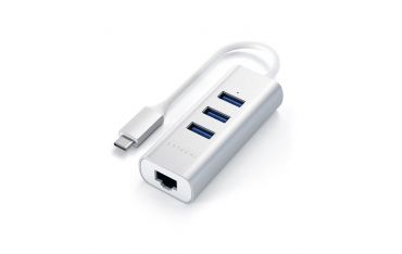 Hub Usb-c 2-in- 1 - 3 Porte Usb 3.0 + Ethernet Silver - Satechi - STC.ST-TC2N1USB31AS