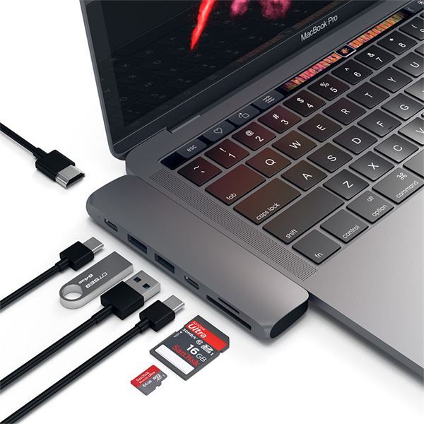 Pro Hub Usb-c Con 4k Hdmi + Usb-c + Card Reader Space Gray - Satechi - STC.ST-CMBPM