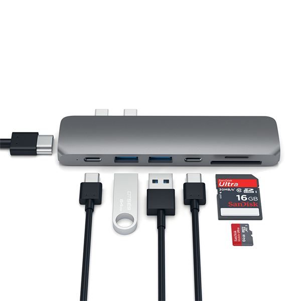 Pro Hub Usb-c Con 4k Hdmi + Usb-c + Card Reader Space Gray - Satechi - STC.ST-CMBPM