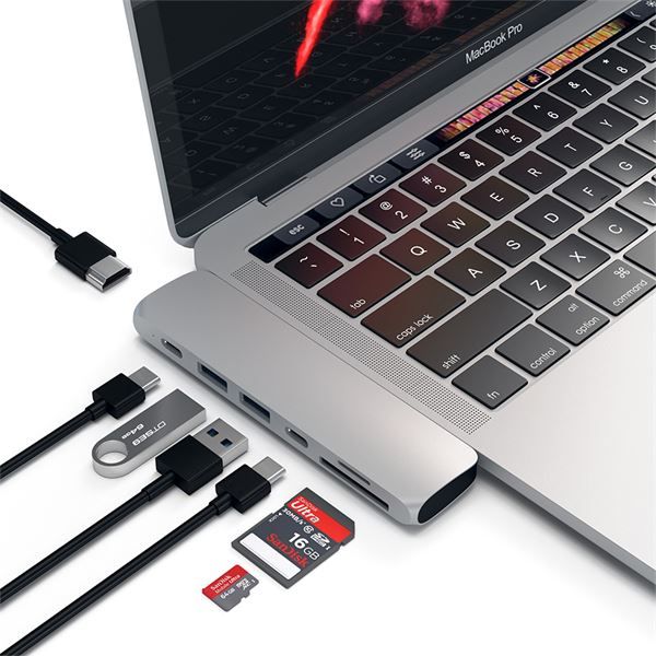 Pro Hub Usb-c Con 4k Hdmi + Usb-c + Card Reader Silver - Satechi - STC.ST-CMBPS