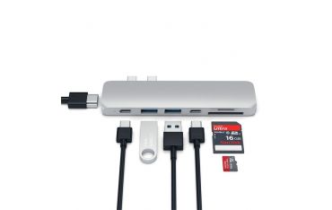 Pro Hub Usb-c Con 4k Hdmi + Usb-c + Card Reader Silver - Satechi - STC.ST-CMBPS