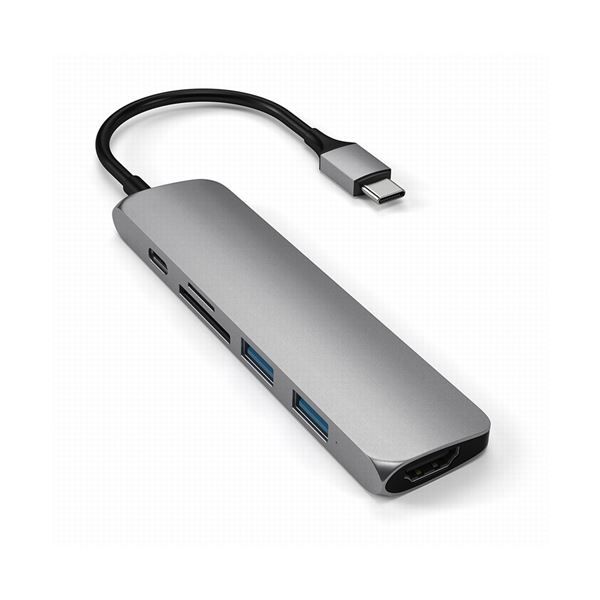 Adattatore Usb-c Slim Multimedia V2 Space Gray - Satechi - STC.ST-SCMA2M