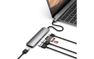 Adattatore Usb-c Slim Multimedia V2 Space Gray - Satechi - STC.ST-SCMA2M