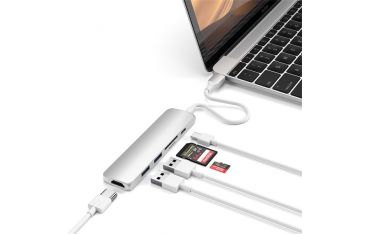Adattatore Usb-c Slim Multimedia V2 Silver - Satechi - STC.ST-SCMA2S