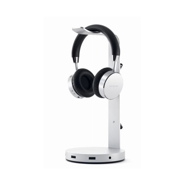 Stand Per Cuffie Hub Usb In Alluminio - Silver - Satechi - STC.ST-UCHSHS