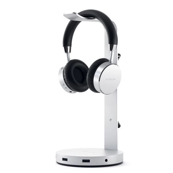 Stand Per Cuffie Hub Usb In Alluminio - Silver - Satechi - STC.ST-UCHSHS