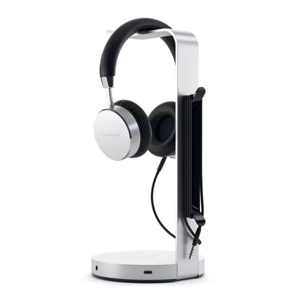 Stand Per Cuffie Hub Usb In Alluminio - Silver - Satechi - STC.ST-UCHSHS