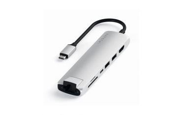 Hub Slim Usb-c Multiporta Con Adattatore Ethernet - Silver - Satechi - STC.ST-UCSMA3S