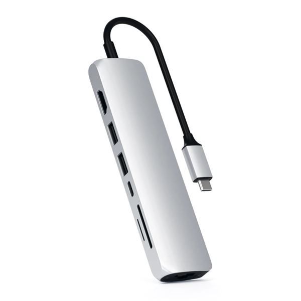 Hub Slim Usb-c Multiporta Con Adattatore Ethernet - Silver - Satechi - STC.ST-UCSMA3S