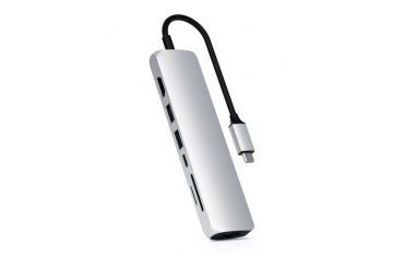 Hub Slim Usb-c Multiporta Con Adattatore Ethernet - Silver - Satechi - STC.ST-UCSMA3S