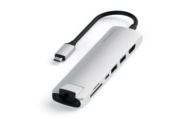 Hub Slim Usb-c Multiporta Con Adattatore Ethernet - Silver - Satechi - STC.ST-UCSMA3S