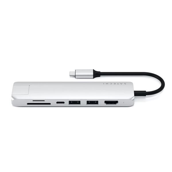 Hub Slim Usb-c Multiporta Con Adattatore Ethernet - Silver - Satechi - STC.ST-UCSMA3S