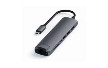 Hub Slim Usb-c Multiporta Con Adattatore Ethernet - Space Gray - Satechi - STC.ST-UCSMA3M