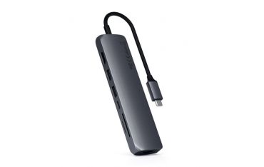 Hub Slim Usb-c Multiporta Con Adattatore Ethernet - Space Gray - Satechi - STC.ST-UCSMA3M