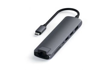 Hub Slim Usb-c Multiporta Con Adattatore Ethernet - Space Gray - Satechi - STC.ST-UCSMA3M