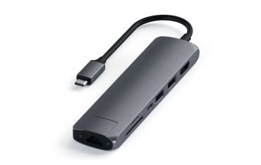 Hub Slim Usb-c Multiporta Con Adattatore Ethernet - Space Gray - Satechi - STC.ST-UCSMA3M