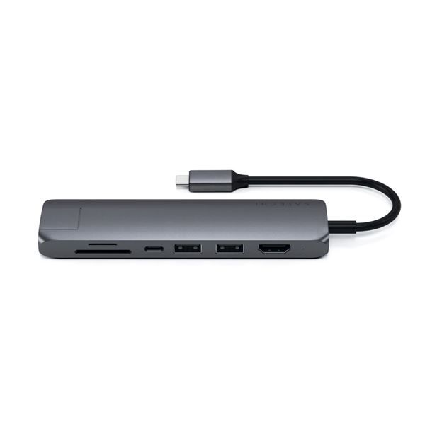 Hub Slim Usb-c Multiporta Con Adattatore Ethernet - Space Gray - Satechi - STC.ST-UCSMA3M