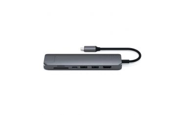 Hub Slim Usb-c Multiporta Con Adattatore Ethernet - Space Gray - Satechi - STC.ST-UCSMA3M