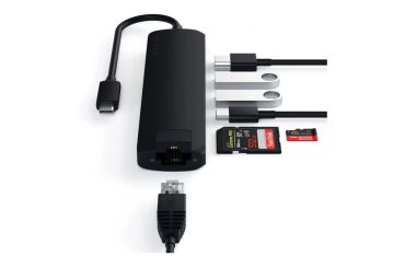 Hub Slim Usb-c Multiporta Con Adattatore Ethernet - Black - Satechi - STC.ST-UCSMA3K