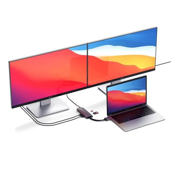 Adattatore Multimediale Type-c Doppio - Space Gray - Satechi - STC.ST-TCDMMAM