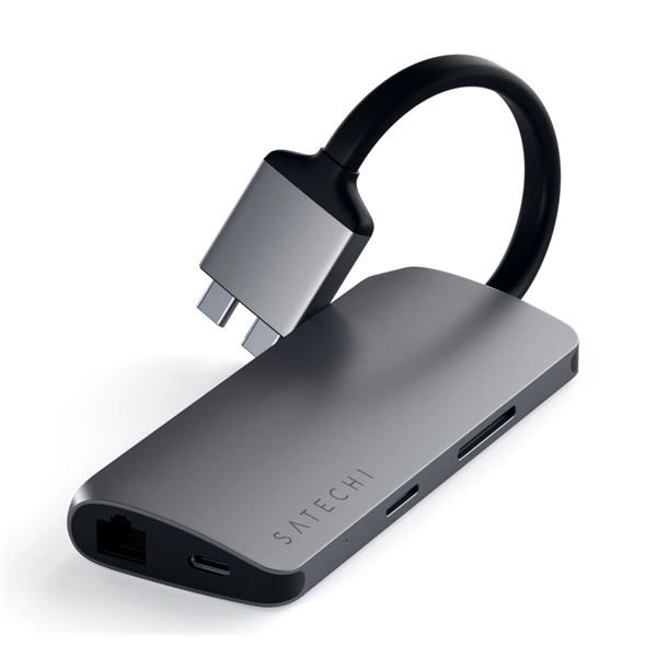 Adattatore Multimediale Type-c Doppio - Space Gray - Satechi - STC.ST-TCDMMAM