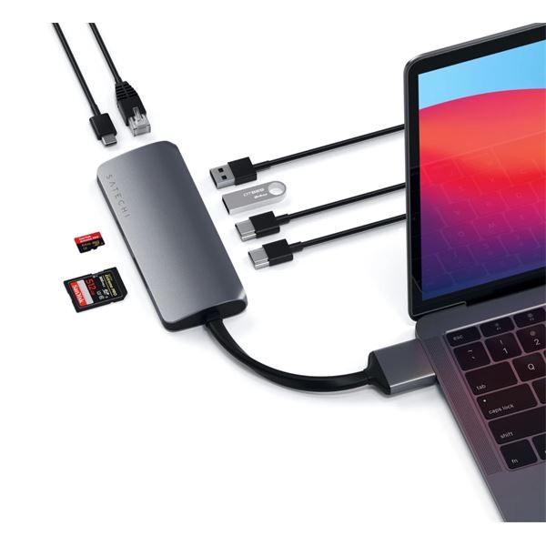 Adattatore Multimediale Type-c Doppio - Space Gray - Satechi - STC.ST-TCDMMAM