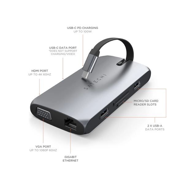 Adattatore Usb-c Multiport On-the-go - Space Gray - Satechi - STC.ST-UCMBAM