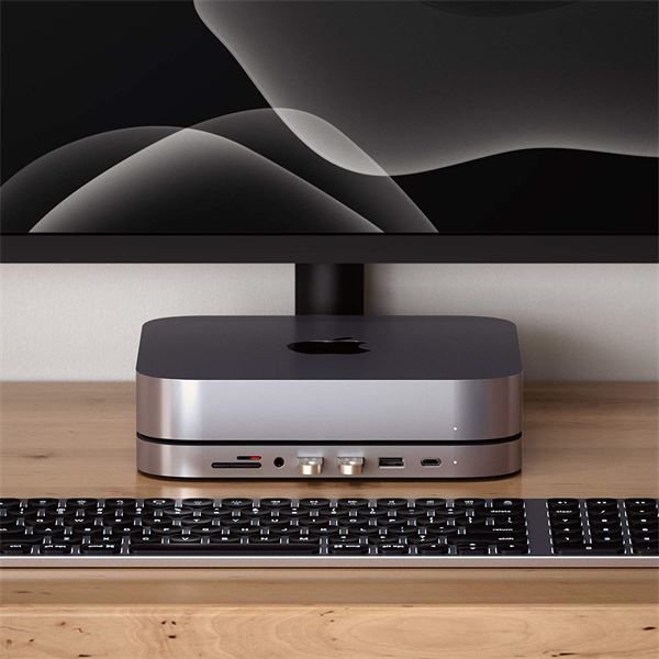 Supporto Con Hub In Alluminio Per Mac Mini - Satechi - STC.ST-ABHFM