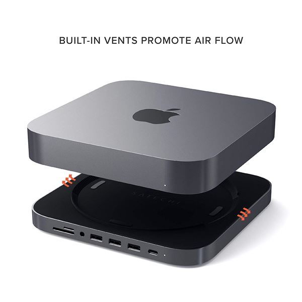 Supporto Con Hub In Alluminio Per Mac Mini - Satechi - STC.ST-ABHFM