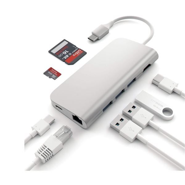 Adattatore Usb-c Multi-porta 4k Ethernet - Silver - Satechi - STC.ST-TCMAS