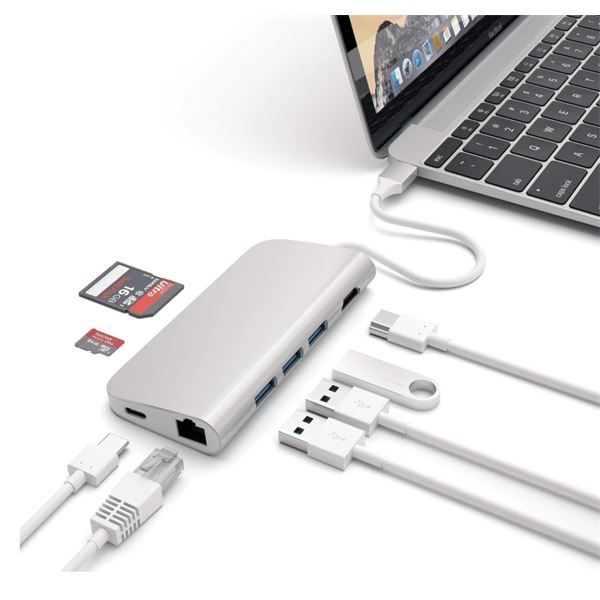 Adattatore Usb-c Multi-porta 4k Ethernet - Silver - Satechi - STC.ST-TCMAS