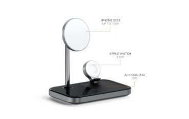 Stand Di Ricarica Wireless 3in1 - Space Gray - Satechi - STC.ST-WMCS3M