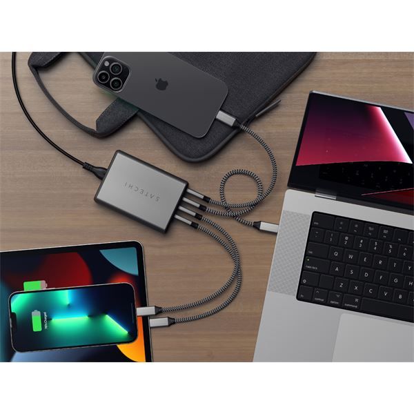 Caricatore Gan Usb-c 165w 4 Porte - Space Gray - Satechi - STC.ST-UC165GM-EU