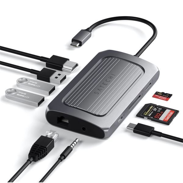 Adattatore Usb4 Multiport 8k - Space Gray - Satechi - STC.ST-U4MA3M